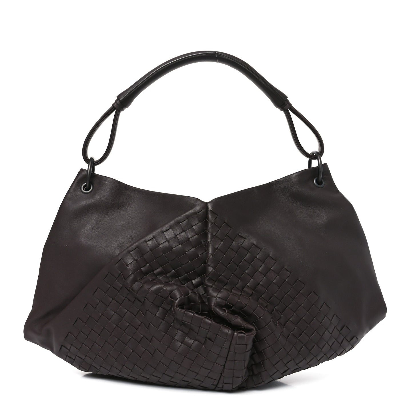 Intrecciato Nappa Aquilone Fortune Cookie Hobo Ebano