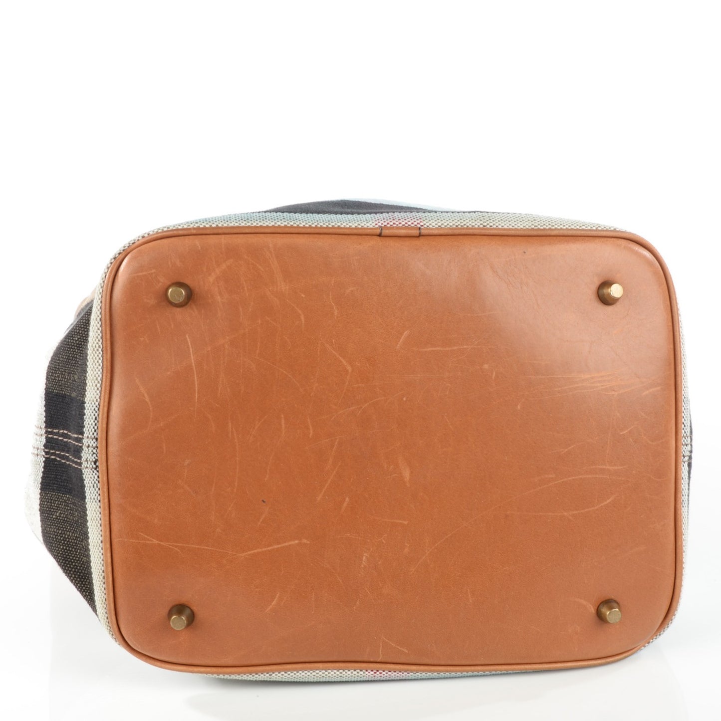 Canvas Mega Check Medium Susanna Hobo Saddle Brown