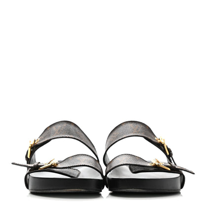 Louis Vuitton Monogram Bom Dia Mule Sandals 42 Black 2 of 13