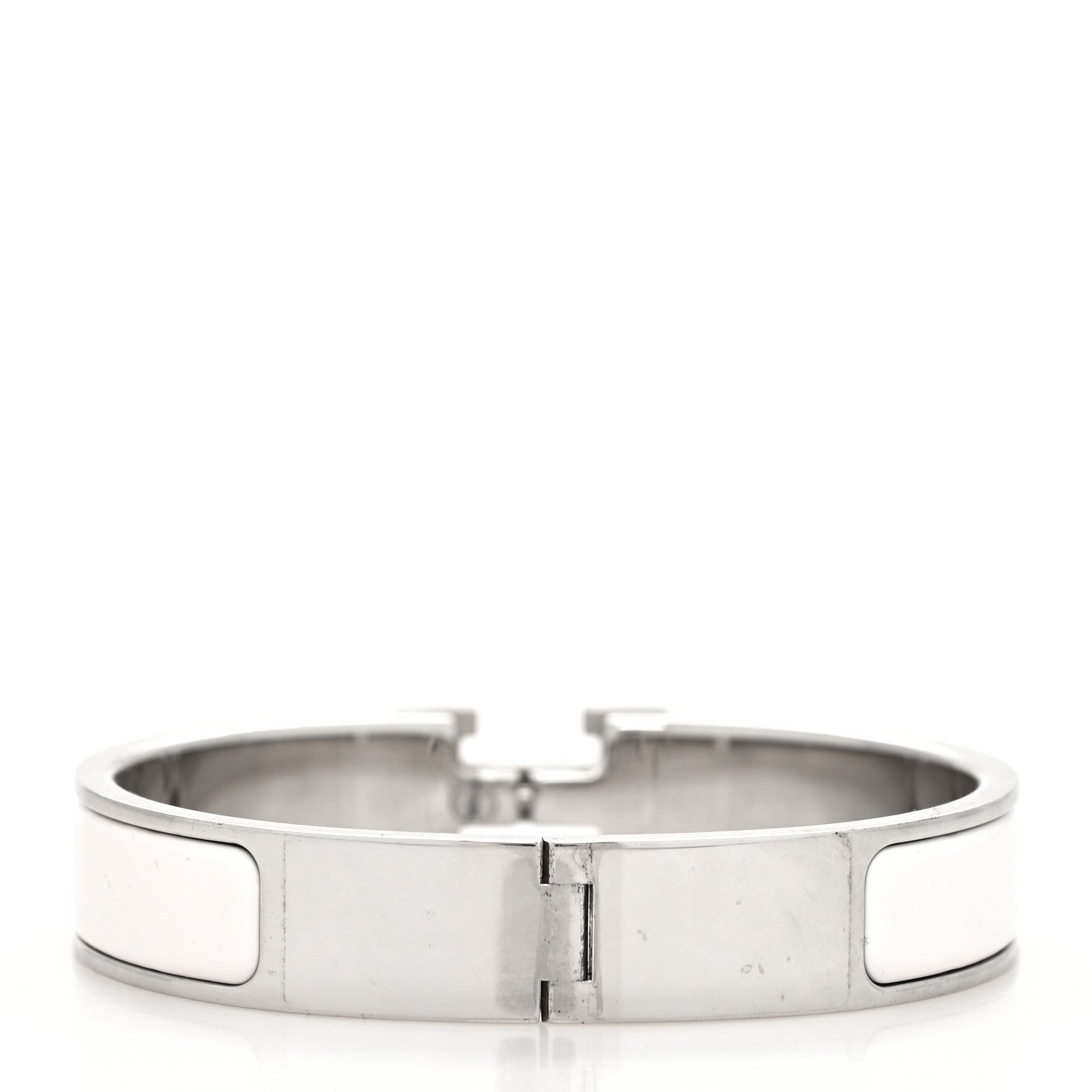 Hermes Enamel Narrow Clic Clac H Bracelet PM White 3 of 5