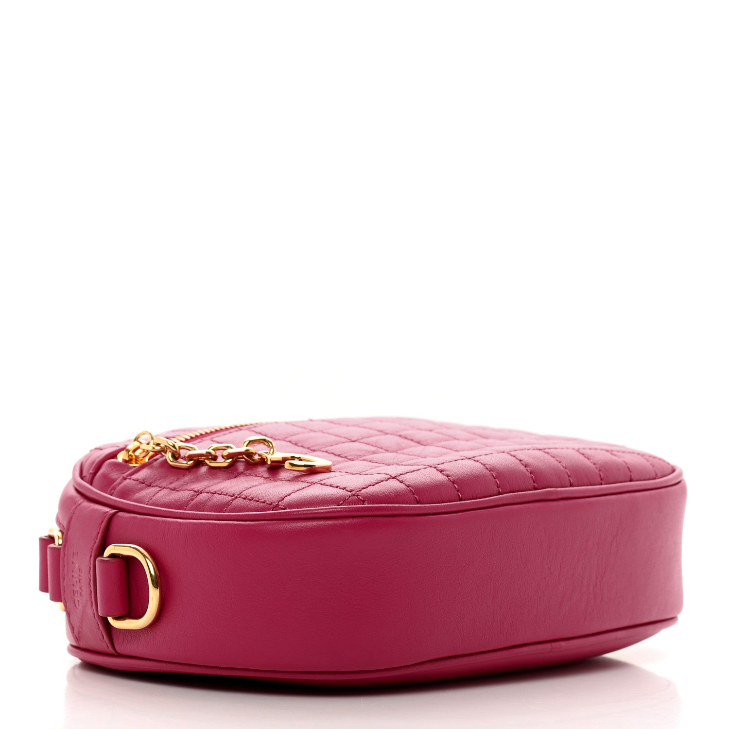 Celine Calfskin Quilted Small C Charm Bag Pink 4 of 9