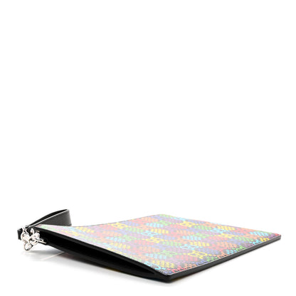 Gucci GG Supreme Monogram Psychedelic Zip Wristlet Pouch Black Multicolor 4 of 8