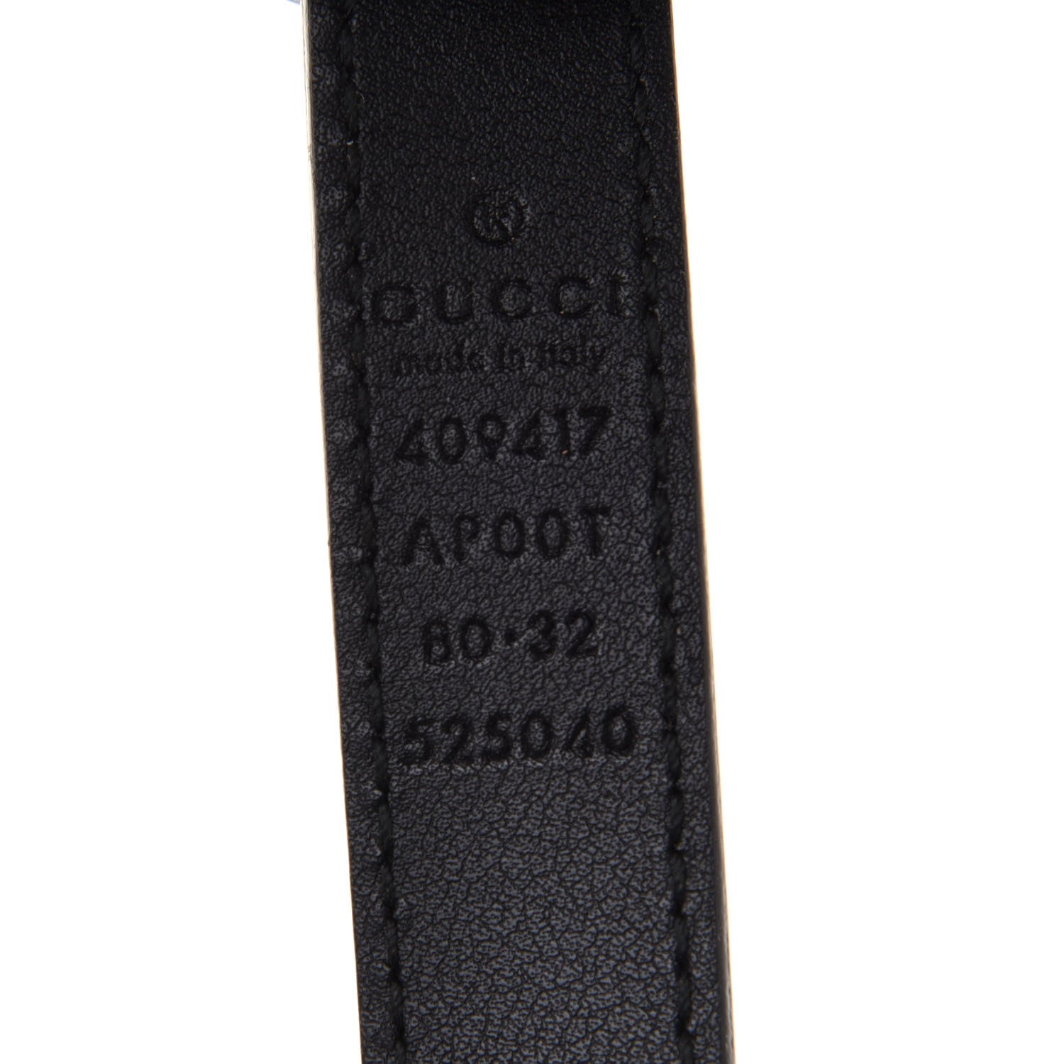 Gucci Calfskin Double G 20mm Belt 80 32 Black 3 of 4