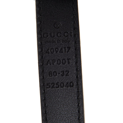 Gucci Calfskin Double G 20mm Belt 80 32 Black 3 of 4