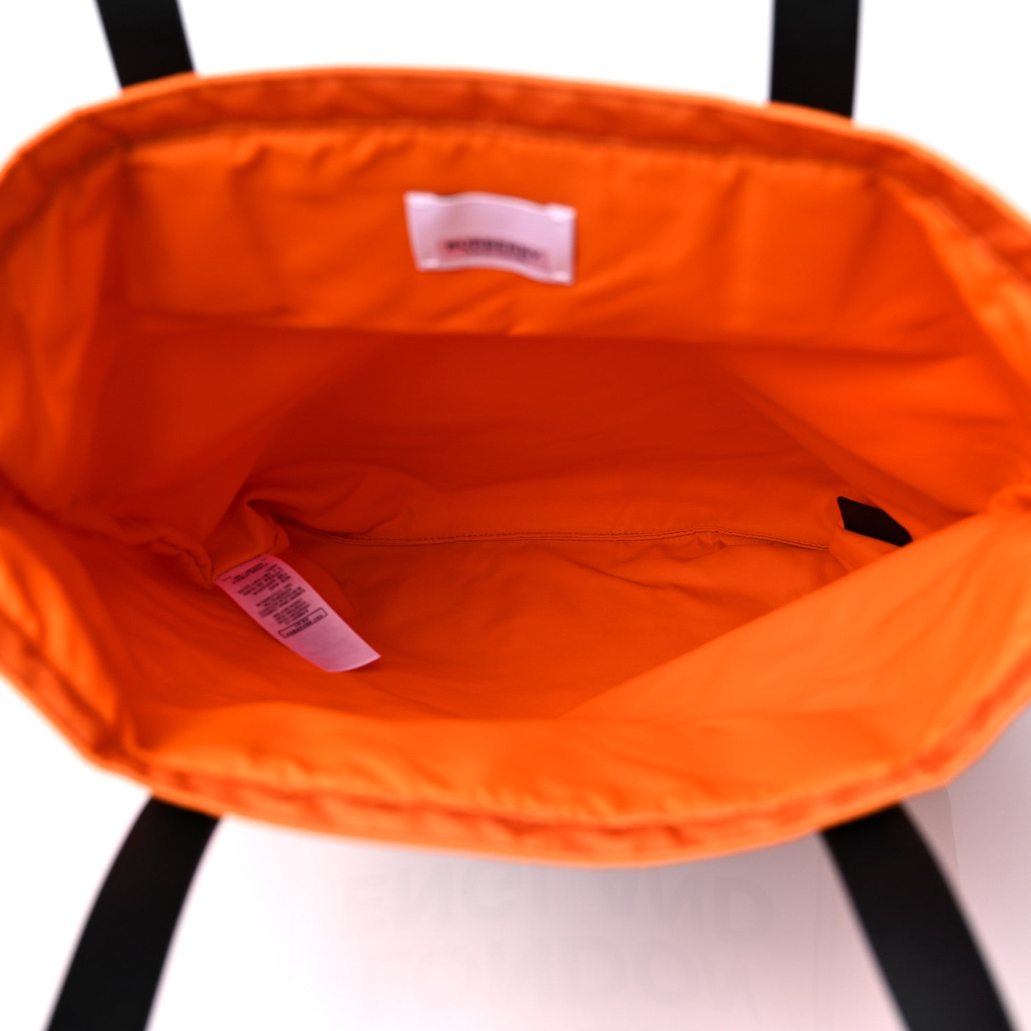 Burberry Nylon London England Print Logo Flat Tote Orange 4 of 7