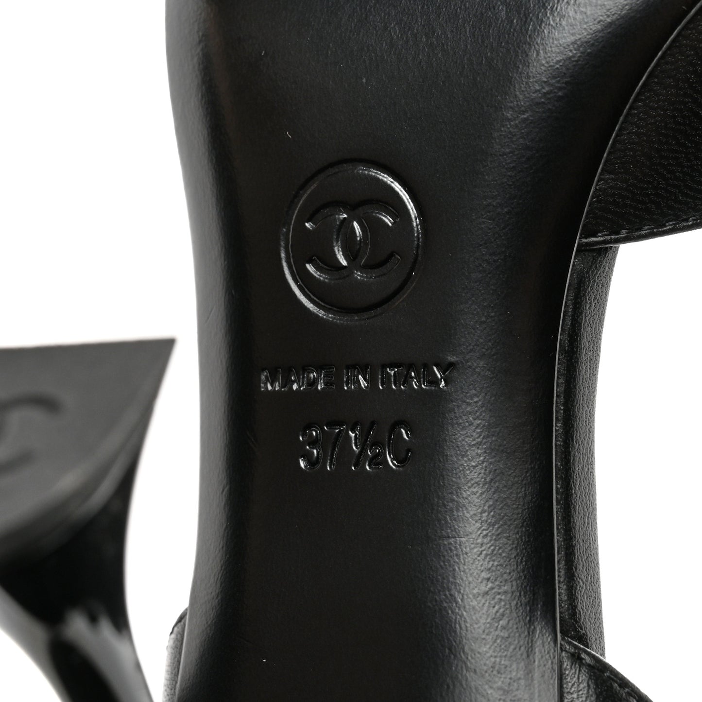 Lambskin Velvet Cap Toe Logo Pumps 37.5 Black