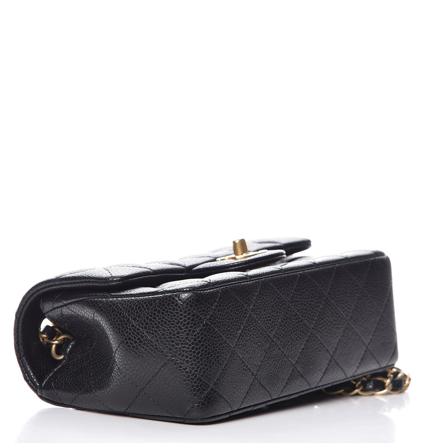 Caviar Quilted Mini Rectangular Flap Black