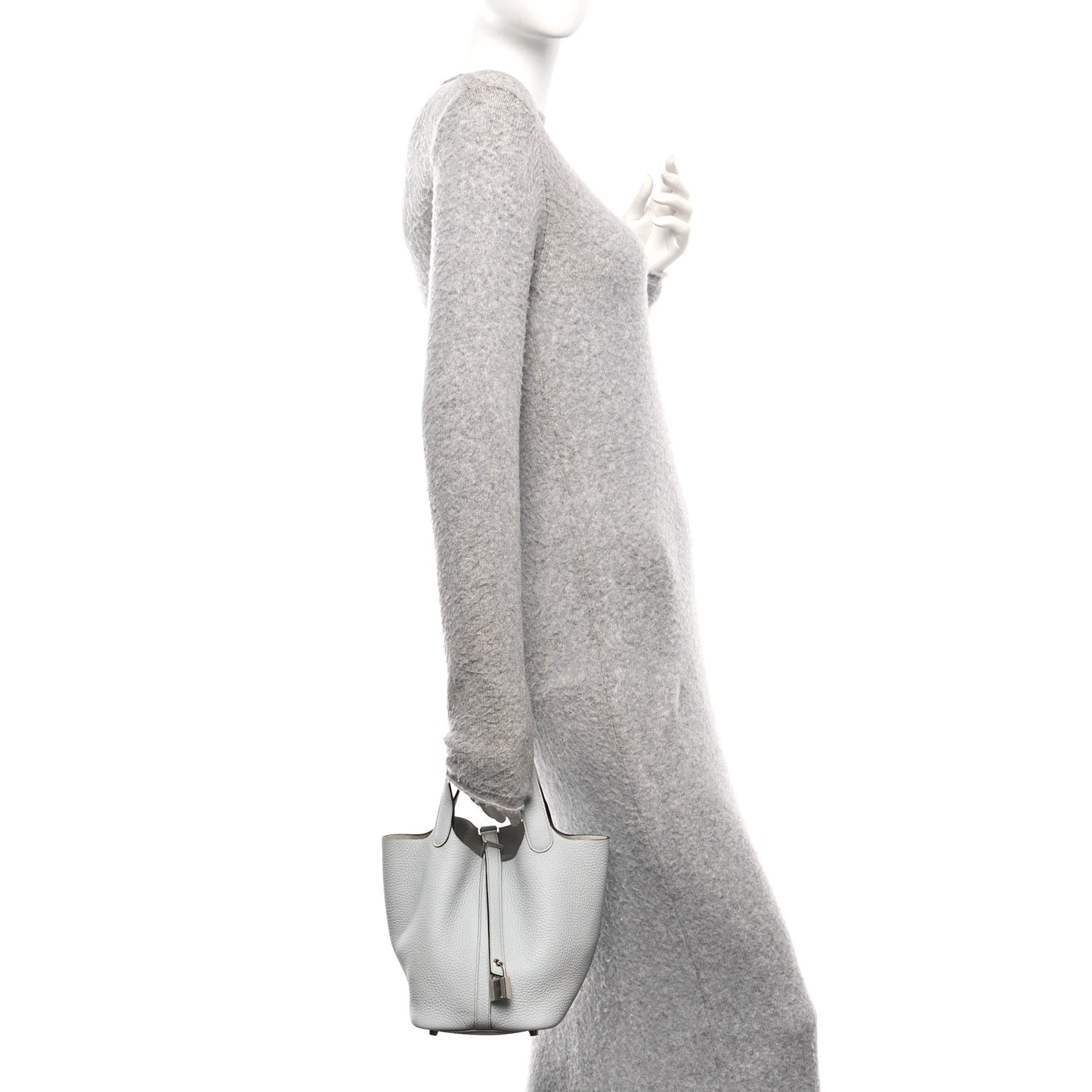 Taurillon Clemence Picotin Lock 18 PM Bleu Pale