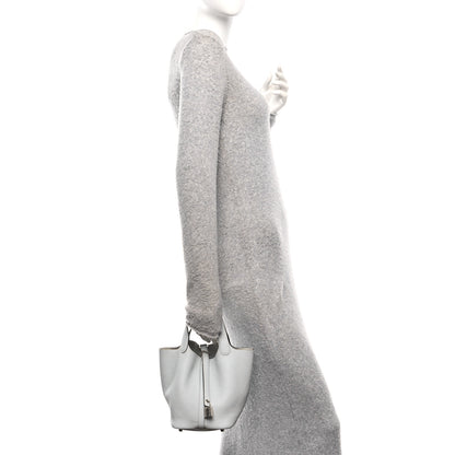 Hermes Taurillon Clemence Picotin Lock 18 PM Bleu Pale 3 of 25