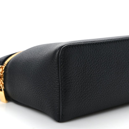 Loro Piana LORO PIANA Grained Calfskin L19 Extra Pocket Pouch Black 7 of 8
