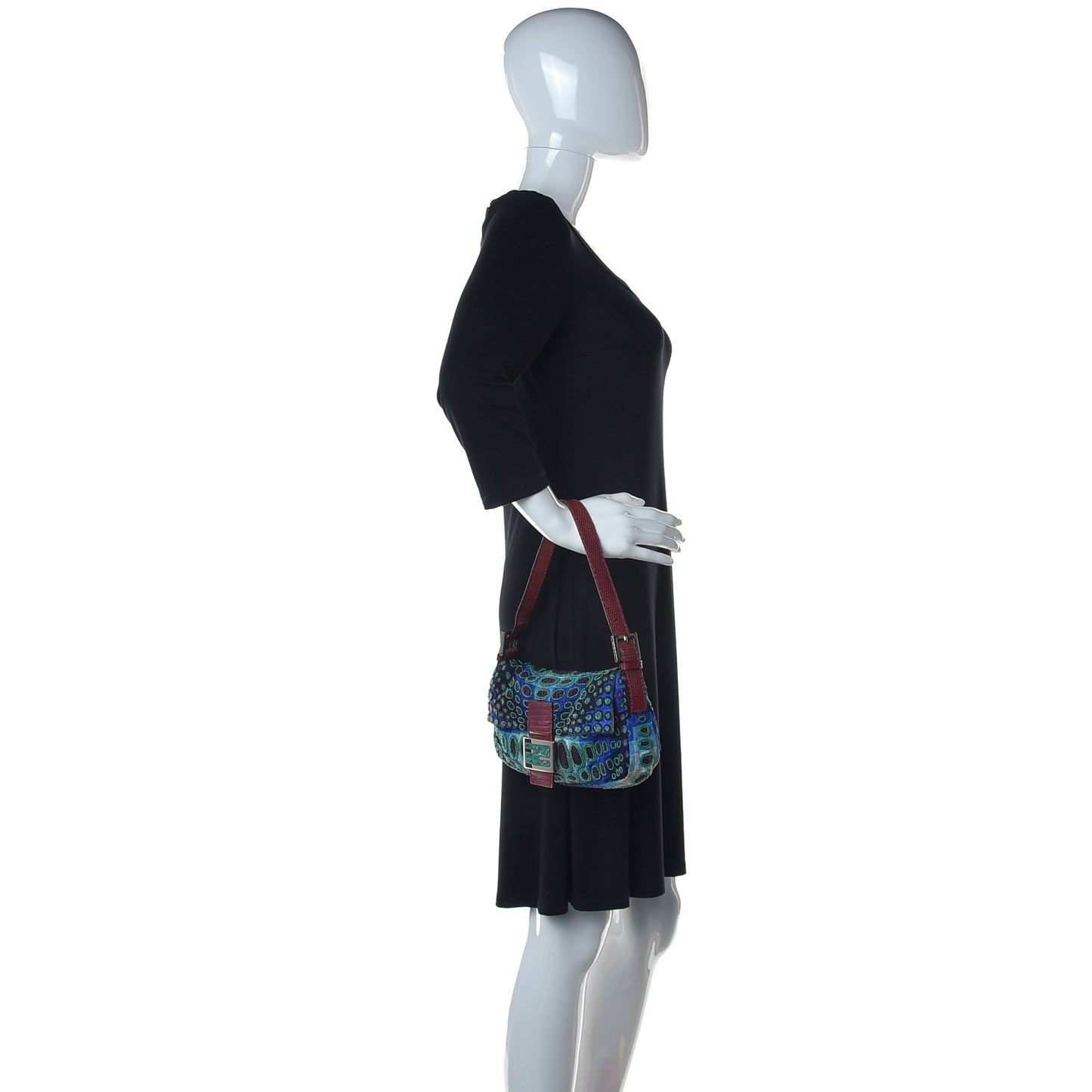 Lizard Beaded Baguette Blue