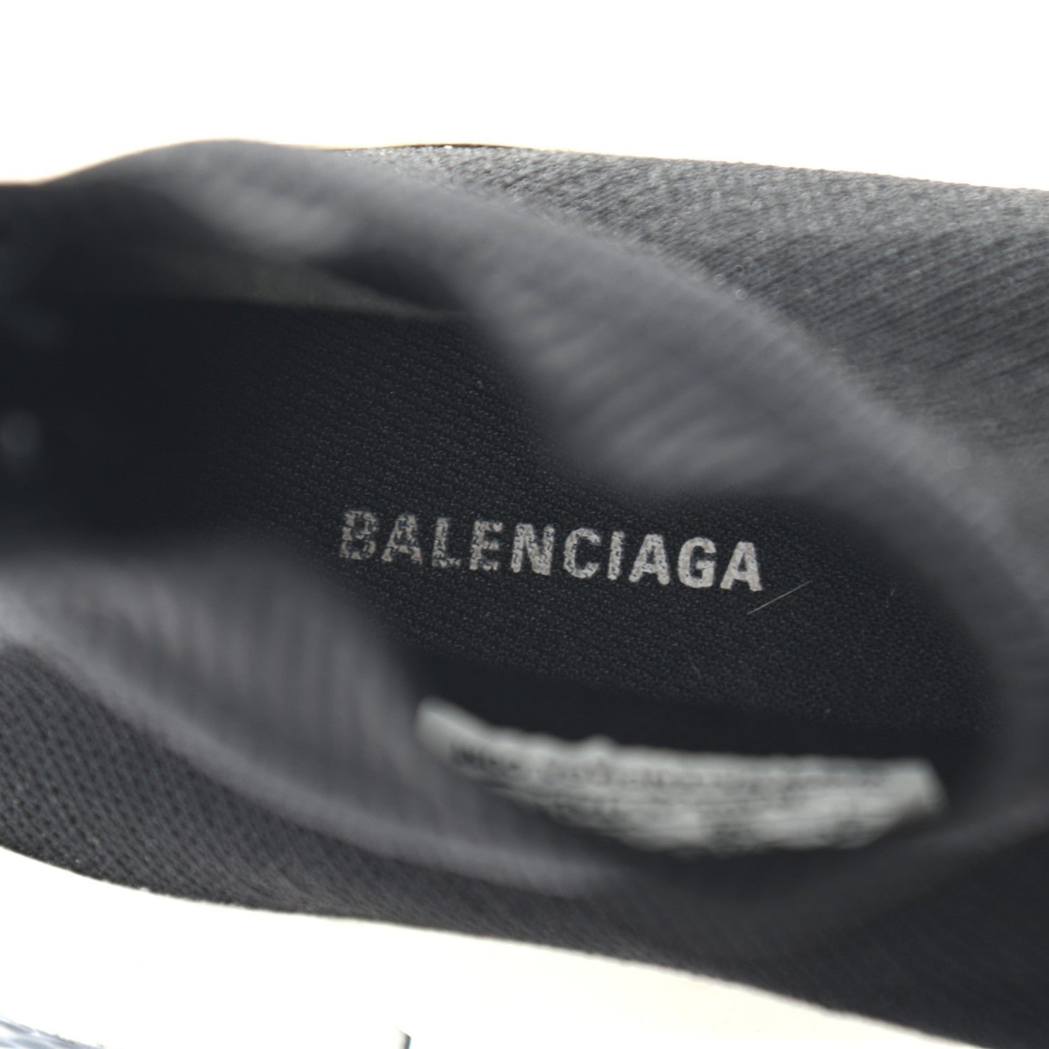 Balenciaga Neoprene Knit Womens Speed Sneakers 38 Black White 5 of 7