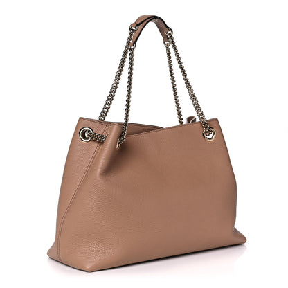 Gucci Pebbled Calfskin Medium Soho Chain Shoulder Bag Camelia 3 of 11