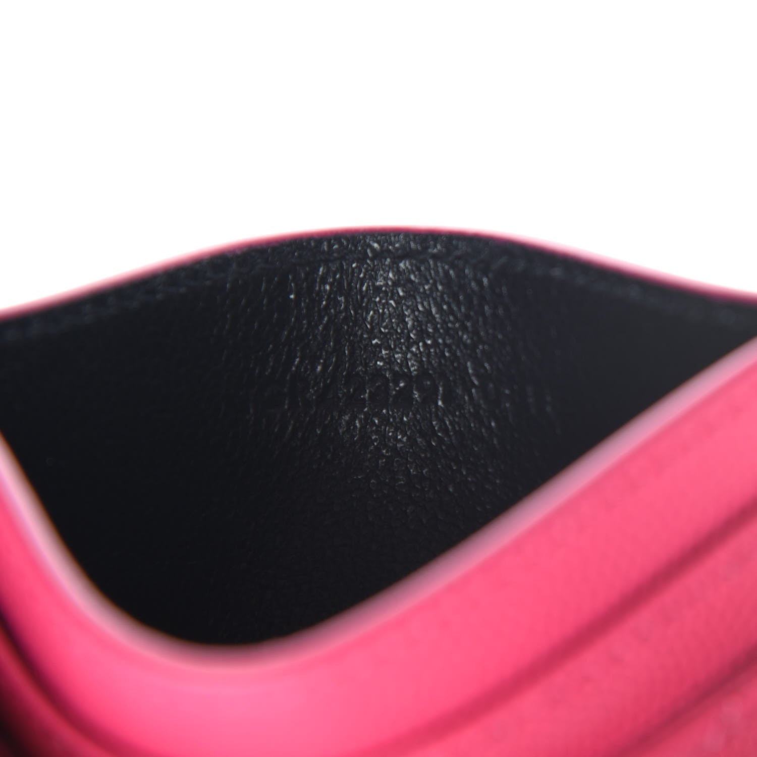 Saint Laurent Grain De Poudre Matelasse Chevron Monogram Credit Card Case Fresh Fuxia 7 of 8