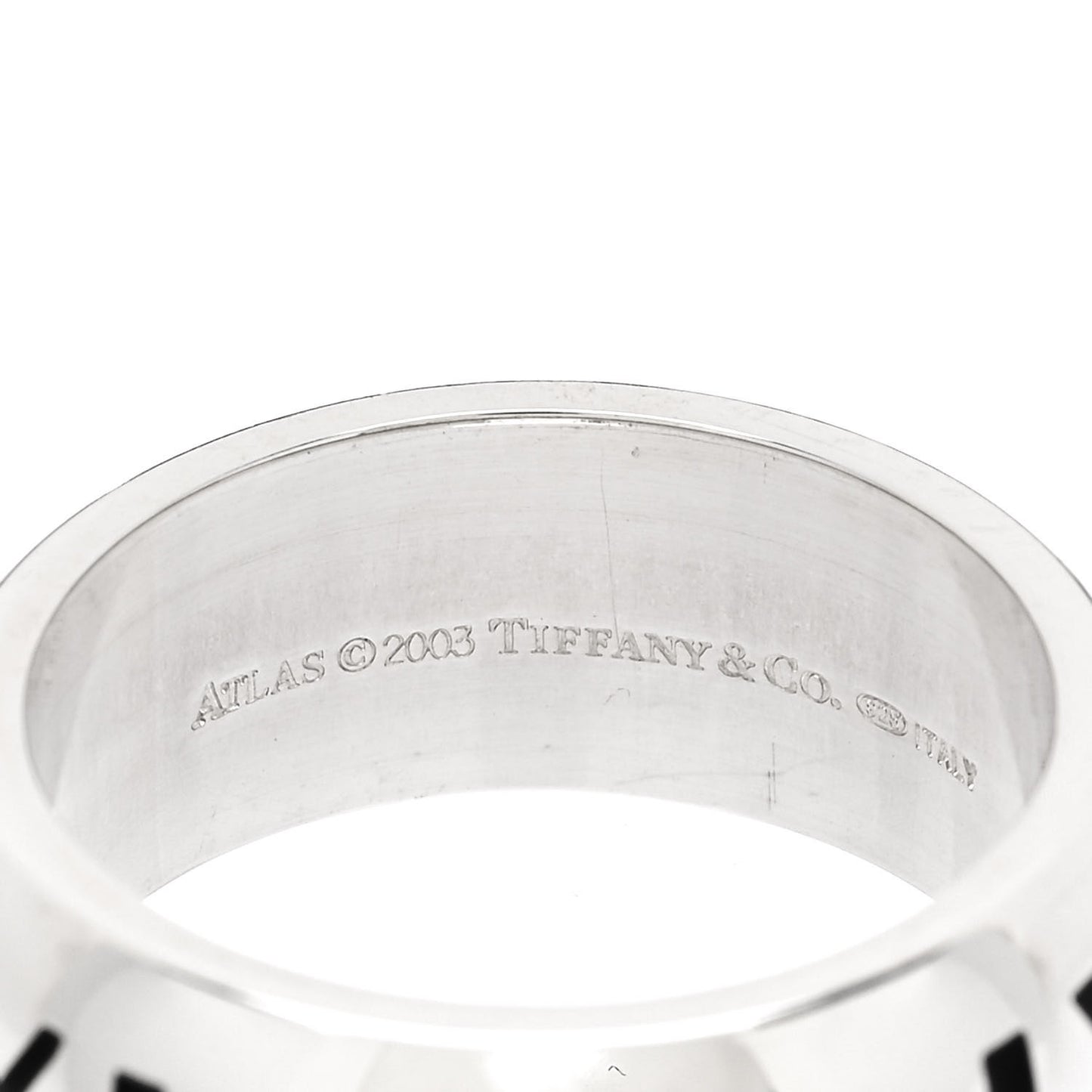Sterling Silver Resin Atlas Band Ring 52 6 Black