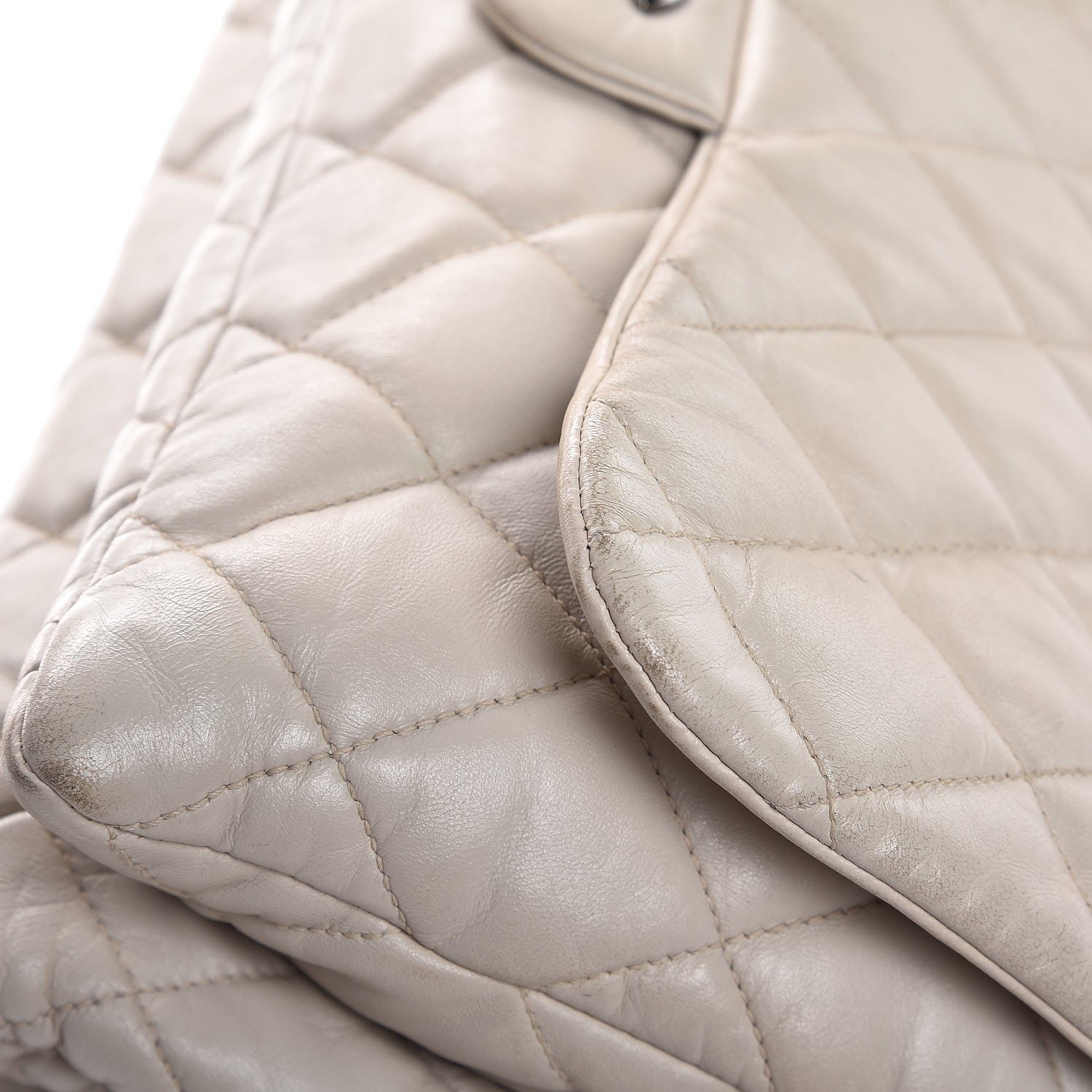 Chanel Lambskin Quilted 3 Accordion Flap Bag White 16 of 21