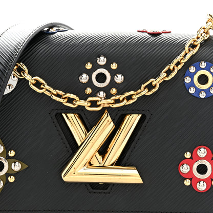 Louis Vuitton Epi Mechanical Flowers Twist Shoulder Bag MM Black 9 of 11