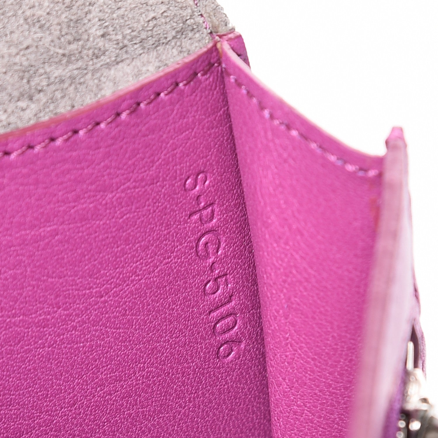 Celine Grained Sleek Calfskin Large Multifunction Strap Wallet Grey 7 of 7