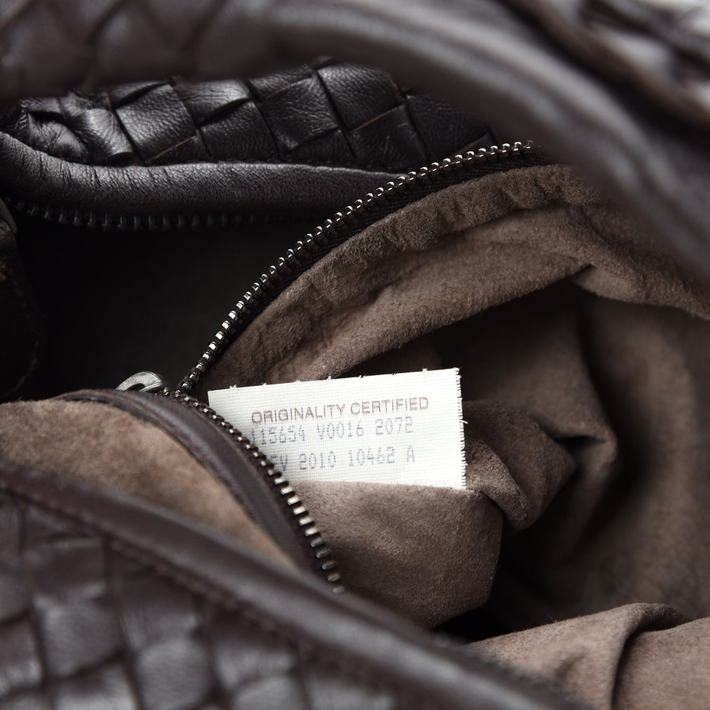 Nappa Intrecciato Large Veneta Hobo Ebano