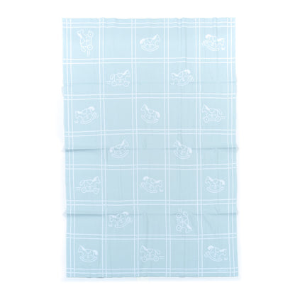 Hermes Cotton Knit Adada Baby Blanket Bleu Glacier 1 of 3
