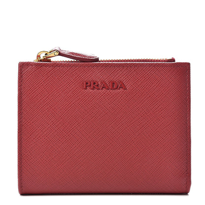 Prada Saffiano Colour Compact Wallet Fuoco Petalo 1 of 7
