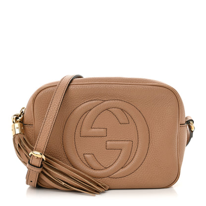 Gucci Pebbled Calfskin Small Soho Disco Bag Camelia 1 of 19