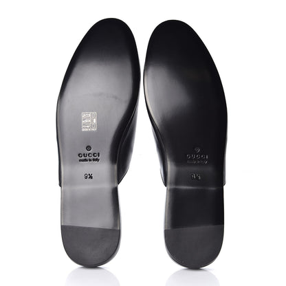 Gucci X MLB Lambskin NY Yankees Embroidered Mens GG Slippers 9.5 Black 6 of 8