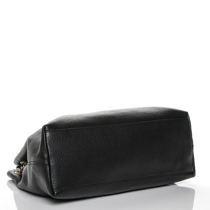 Gucci Pebbled Calfskin Medium Soho Chain Shoulder Bag Black 4 of 6