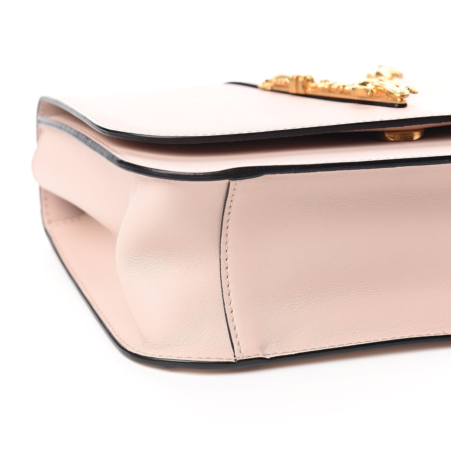 Vitello Barocco Virtus Top Handle Shoulder Bag Pink