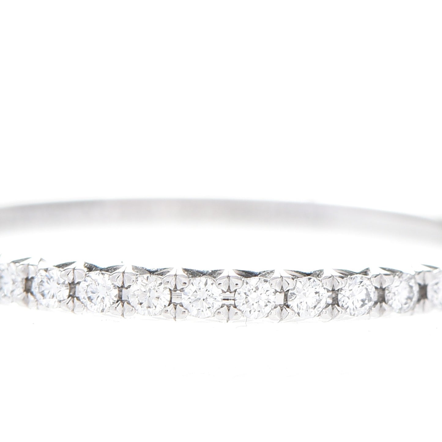 18K White Gold Diamond Metro Ring 48 4.5