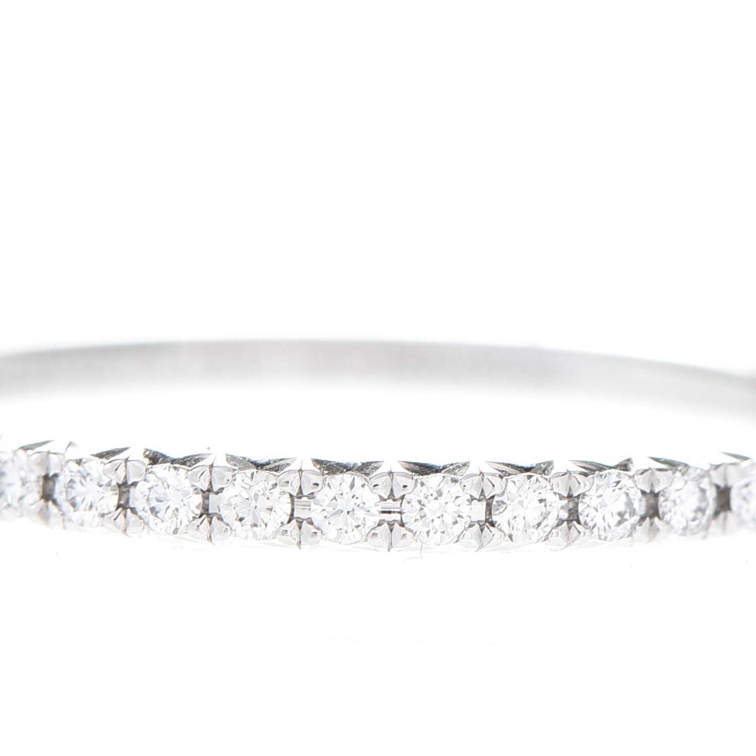 Tiffany 18K White Gold Diamond Metro Ring 48 4.5 7 of 7