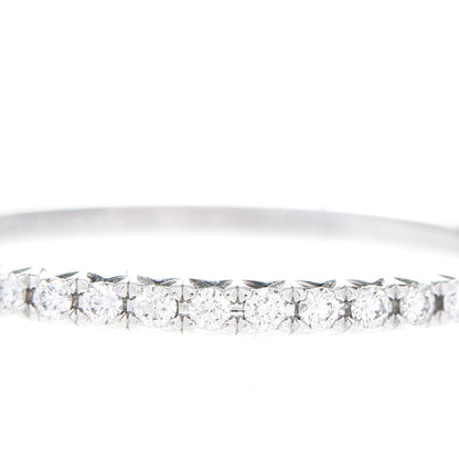 Tiffany 18K White Gold Diamond Metro Ring 48 4.5 7 of 7