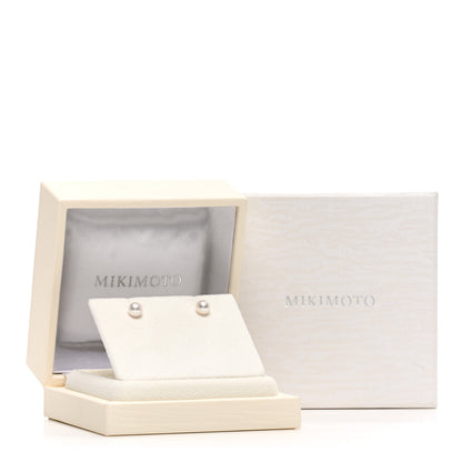 Mikimoto 18K Yellow Gold Akoya Pearl 6.5mm Stud Earrings 5 of 5