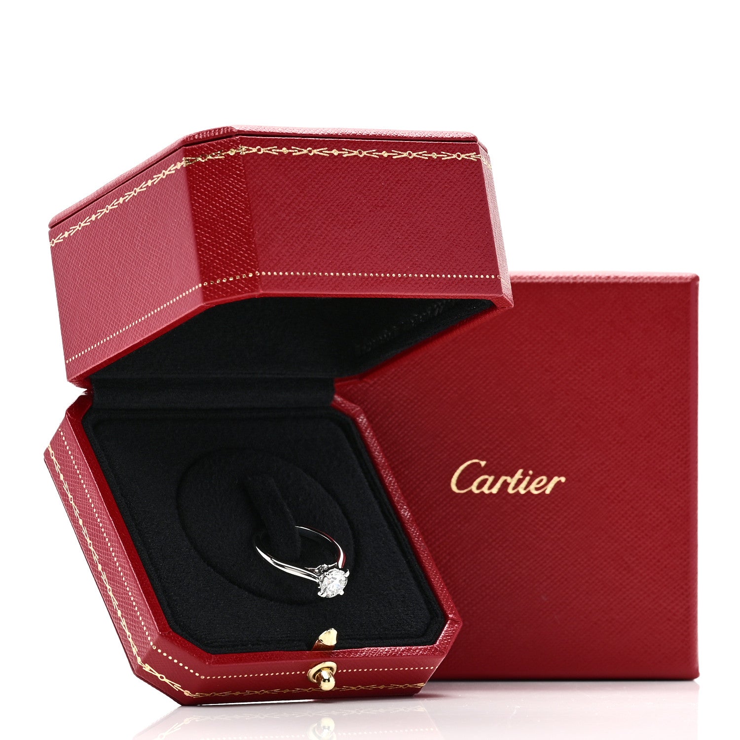 Cartier Platinum Diamond 1.05ct 1895 Solitaire Engagement Ring 51 5.75 6 of 6