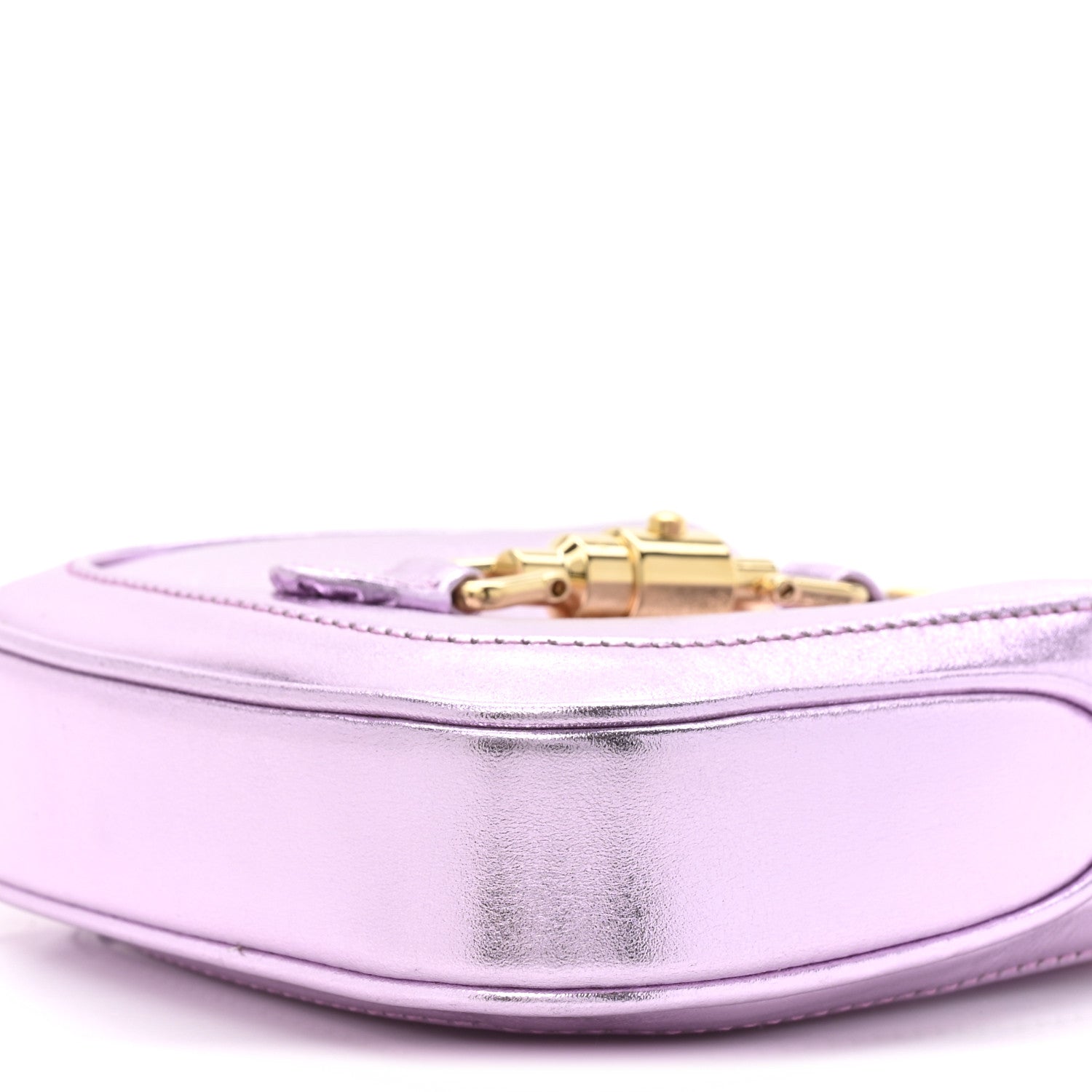 Gucci Laminated Nappa Nano Jackie 1961 Hobo Metallic Rosa 9 of 11