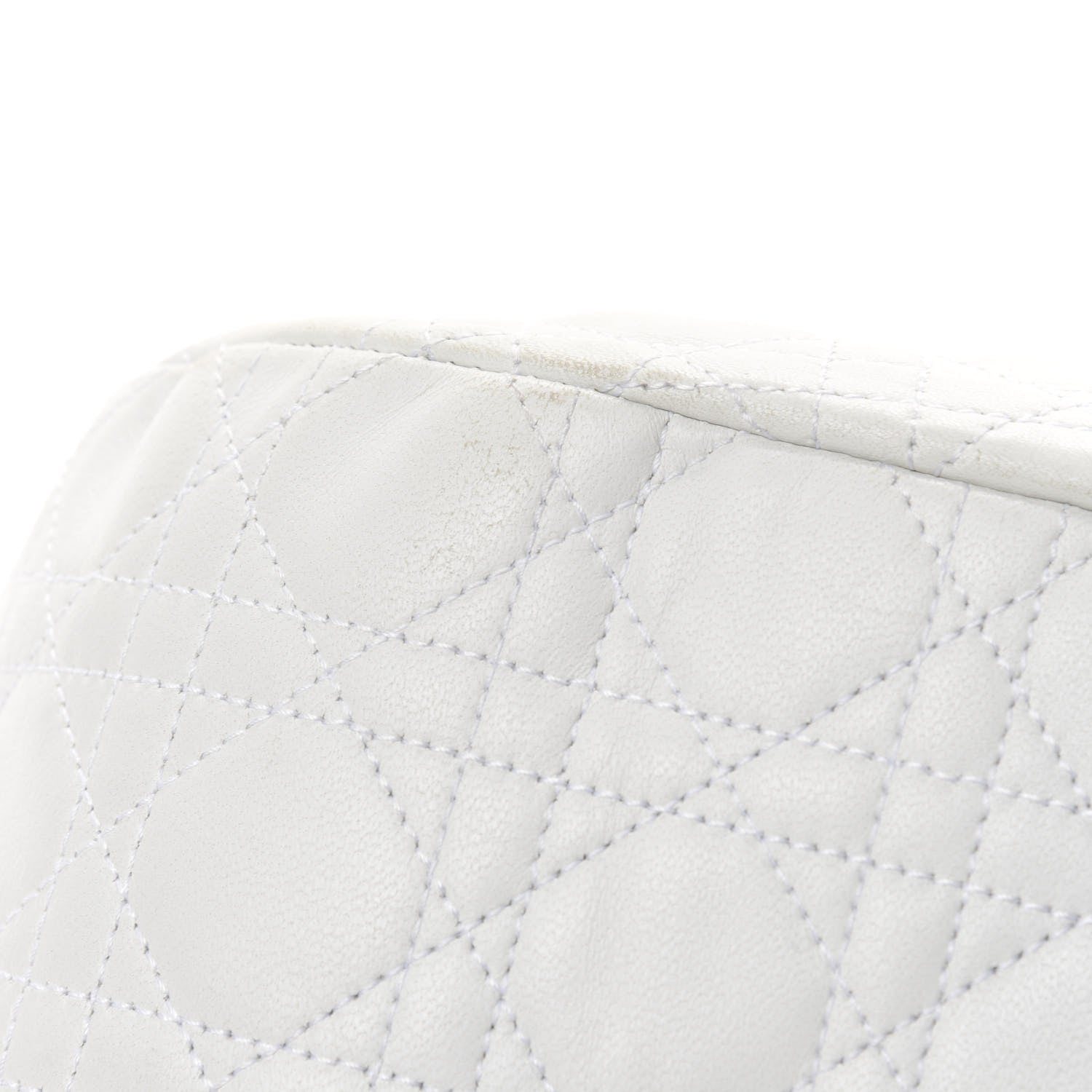Christian Dior Lambskin Cannage Medium Dior Soft Hobo White 16 of 19
