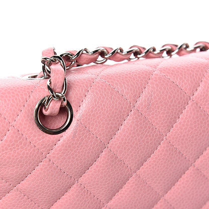 Chanel Caviar Quilted Medium Double Flap Pink 12 of 17