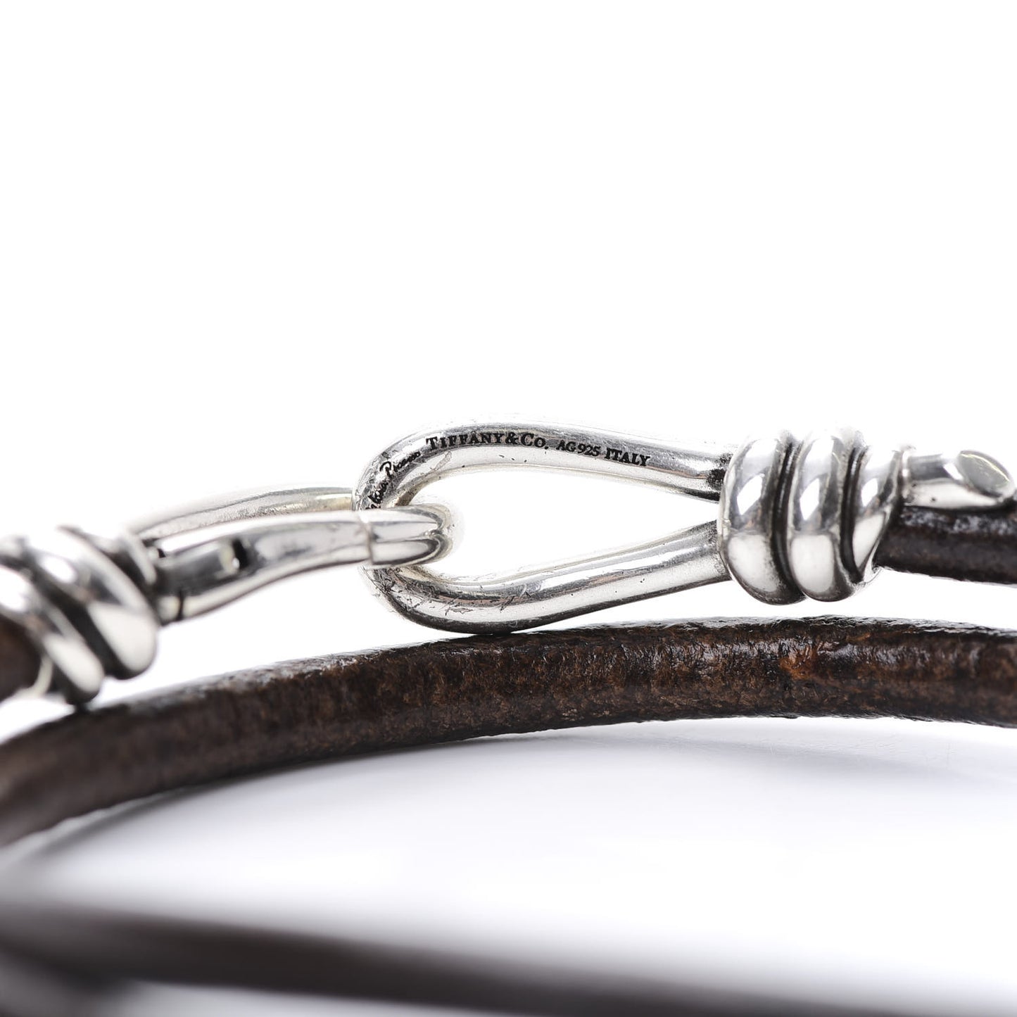 Sterling Silver Leather Paloma Picasso Knot Double Wrap Bracelet