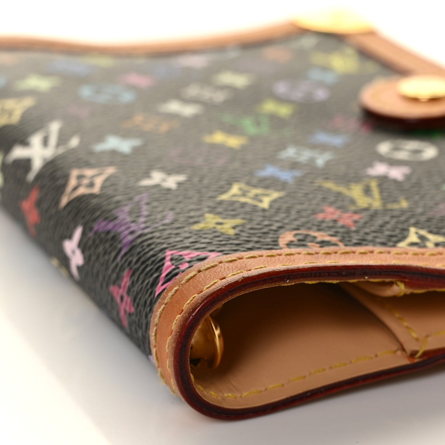 Louis Vuitton Monogram Multicolor Small Ring Agenda Cover Black 7 of 10