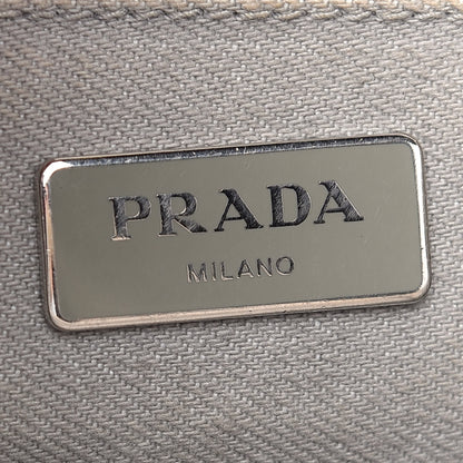 Prada Denim Logo Tote White 6 of 9