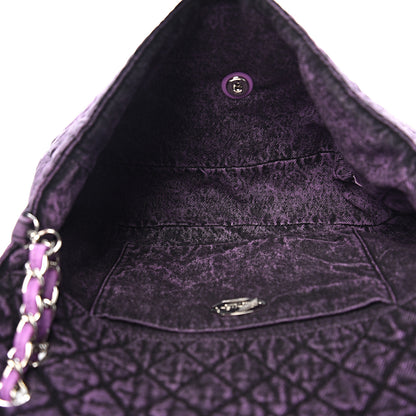 Chanel Denim Quilted Denimpression Flap Purple Black 4 of 10