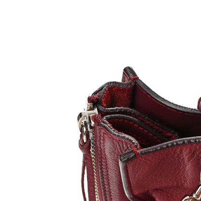 Balenciaga Veau Papier Mini A4 Zip Around Tote Rouge Aubergine 13 of 15