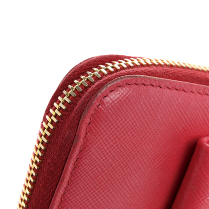 Prada Saffiano Fiocco Bow Zip Around Wallet Peonia 10 of 15
