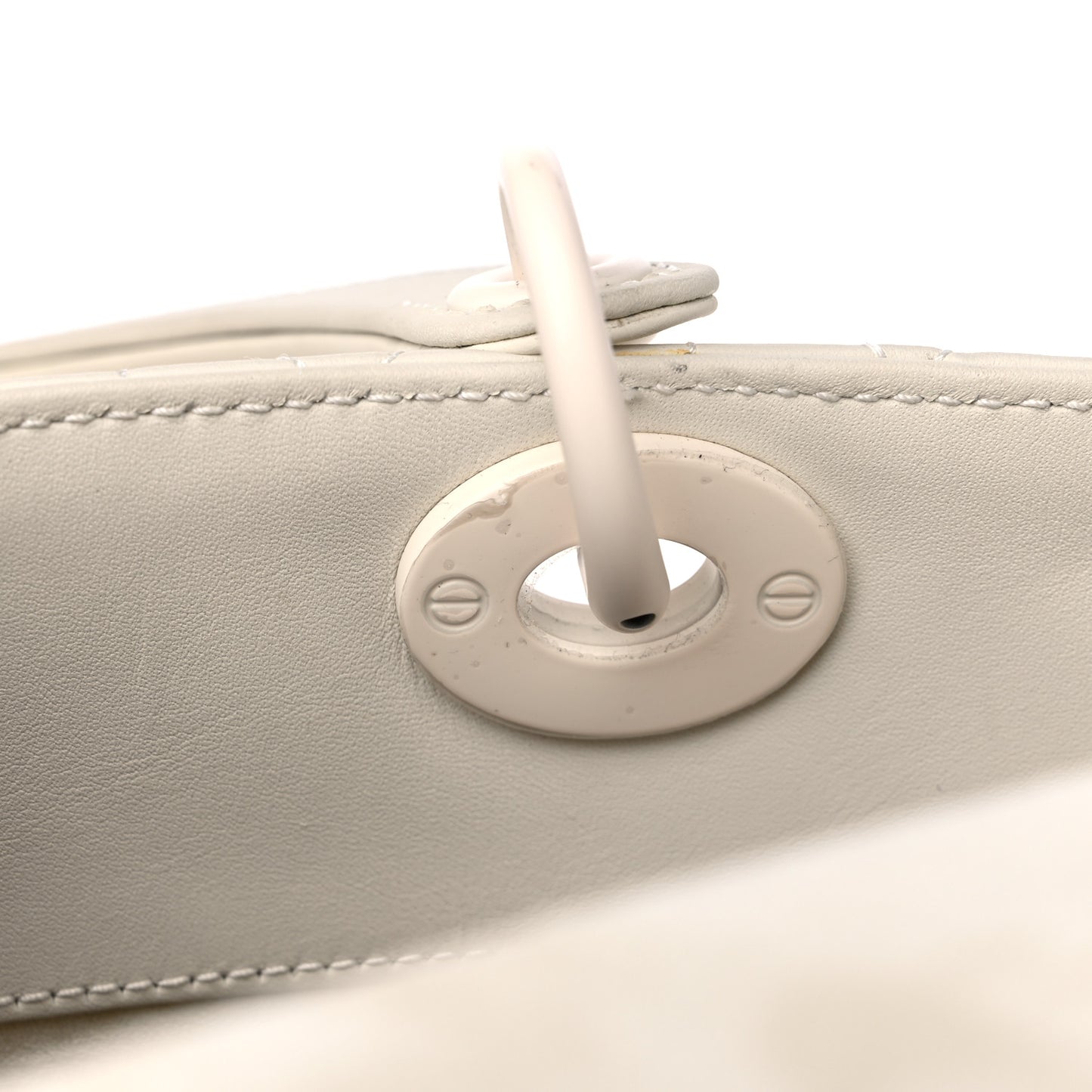 Ultra Matte Calfskin Cannage Medium Lady Dior Latte