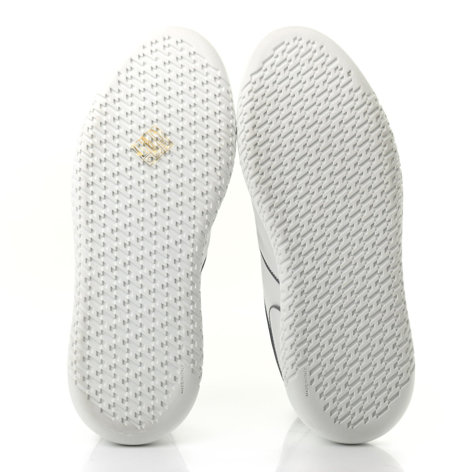 Hermes Calfskin Reflective Volte Sneakers 37.5 White Gris 5 of 8
