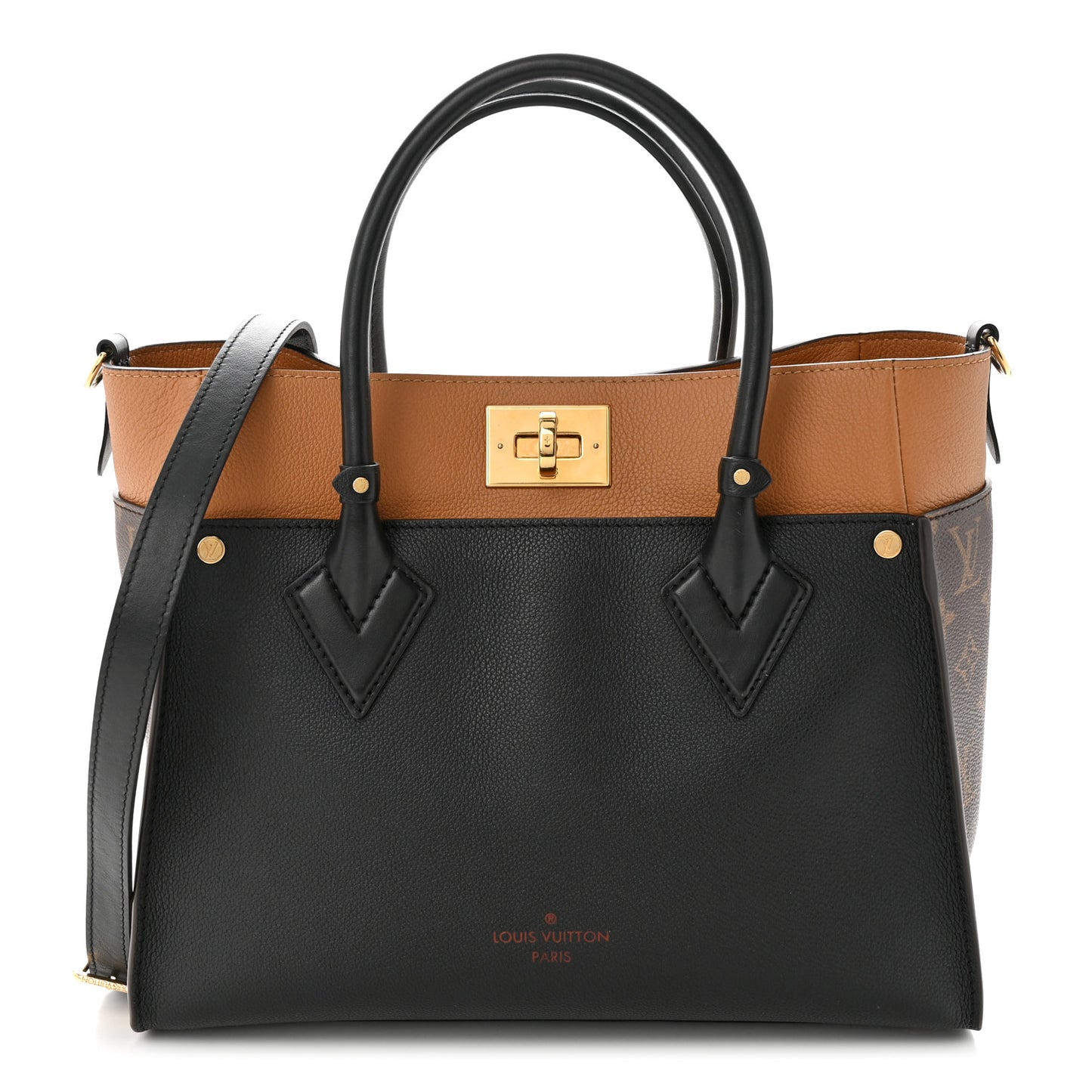 Calfskin Monogram On My Side Black