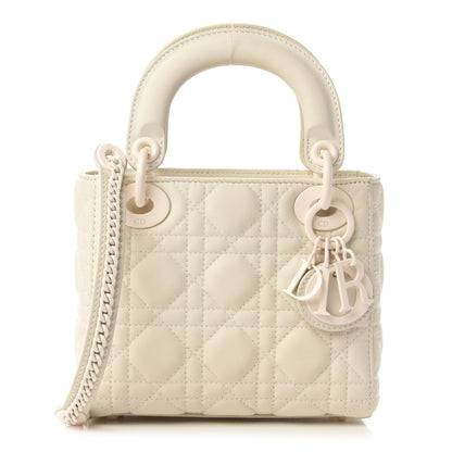 Christian Dior Ultra Matte Calfskin Cannage Mini Lady Dior White 1 of 10