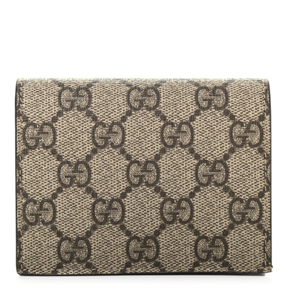 Gucci GG Supreme Monogram Card Case Beige 1 of 7
