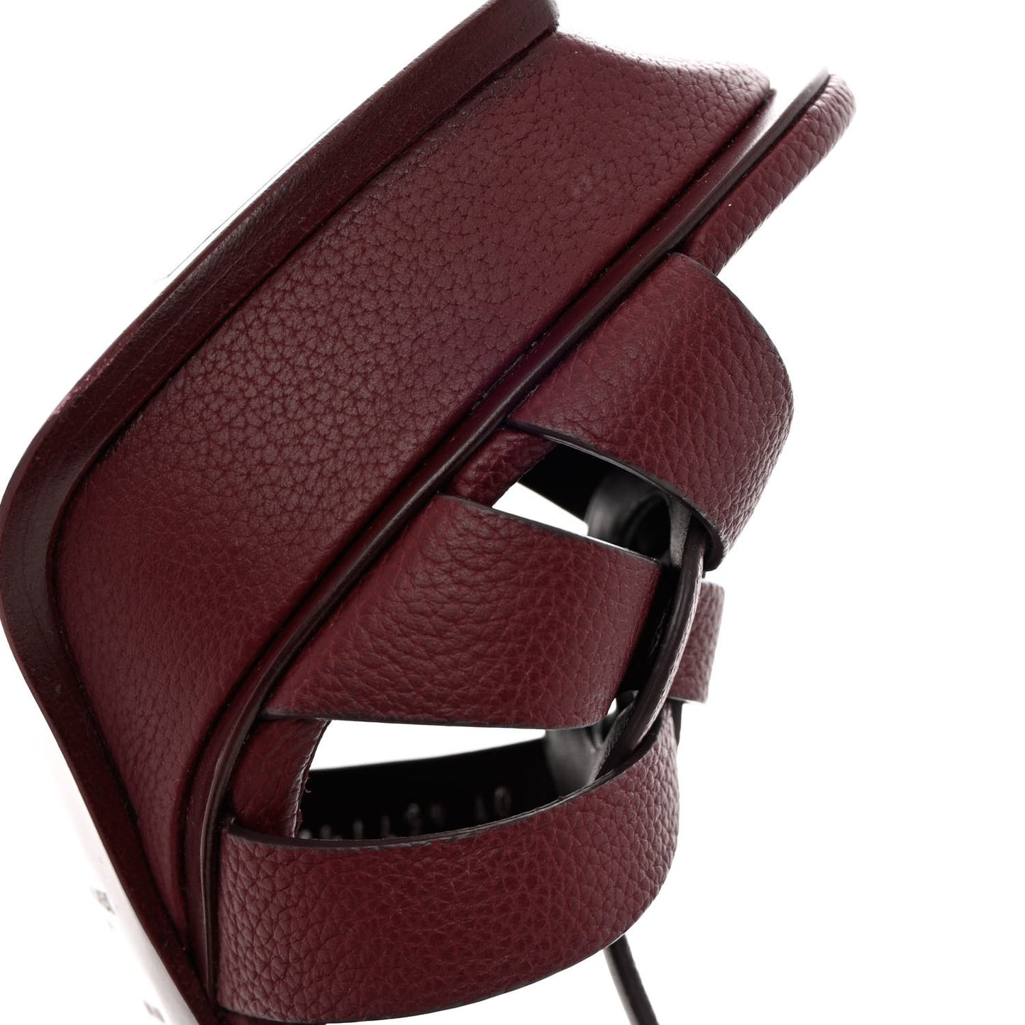 Grained Calfskin Tribute 105 Platform Sandals 38.5 Rouge Legion