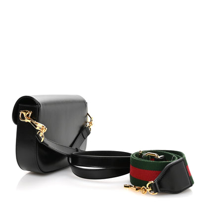 Gucci Azalea Calfskin Web Mini Horsebit 1955 Shoulder Bag Black 3 of 11